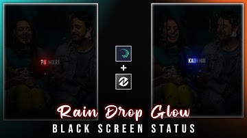 Black Screen Lyrics Video Editing | Rain Drop + Glow Text Node Video | Creative Raj