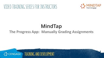 MindTap Progress App: Manually Graded Assignments