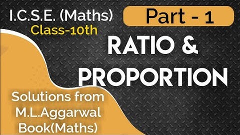 Ex.7.1 ,Q.1 to Q.11 ,Ratio & Proportion ,ICSE ,Class 10th ,M.L.Aggarwal