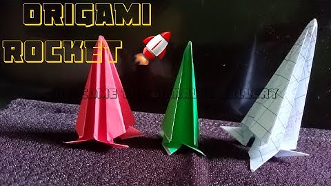 Origami: Rocket - How to Make a Paper Rocket Launcher/Spaceship - Easy Origami Rocket Instructions