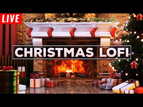 Lofi Christmas Music 24/7 🎄 All Popular Christmas Songs Lofi Remix 🎄 Cozy Christmas Fireplace