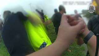 Dramatic Moment Police Rescue Woman Trapped Inside Vehicle Caught in Floodwater