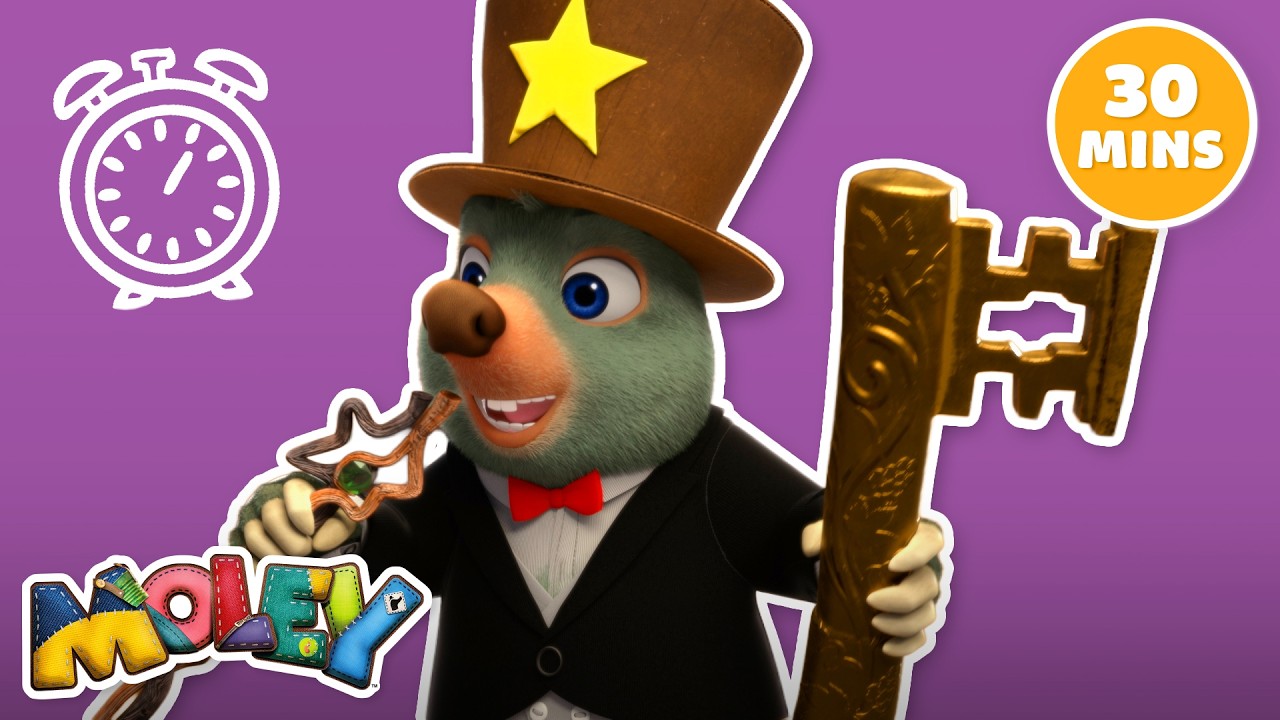 Moley: FANTASY TIME TRAVEL! ⏰ 🤯 | Full Episodes | Kids Animation