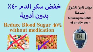 خفض سكرالدم بدون أدوية وفوائد التين الشوكي المذهلة  - Lowering Blood Sugar Without Medication.