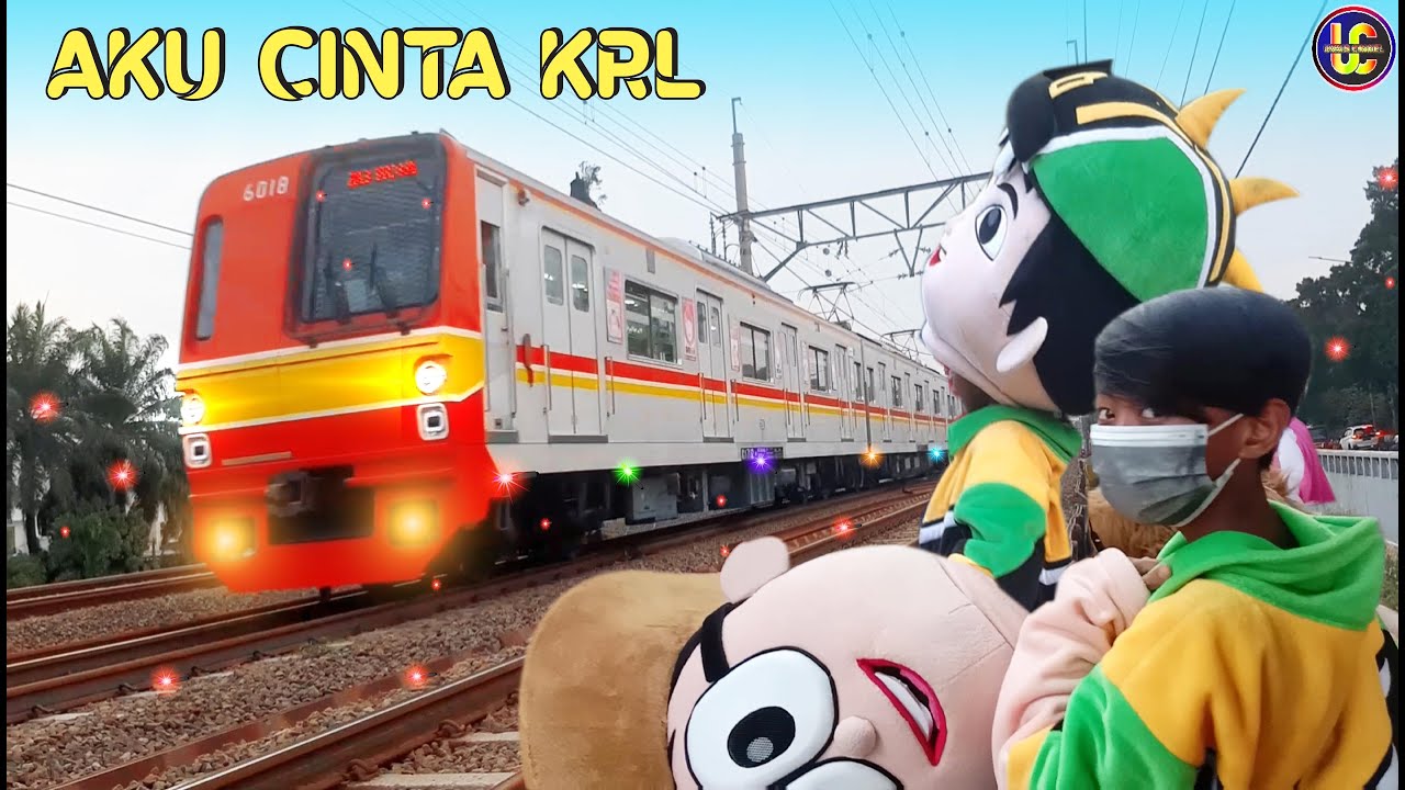 Badut Mampang Lucu NAIK KERETA API || AKU CINTA KRL Kereta Listrik Kita