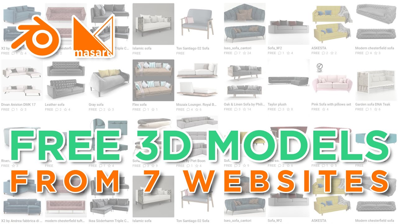 โหลด blender  New 2022  FREE 3D MODELS for Blender (And how to use them)