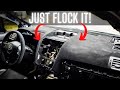 First Time Flocker! Flocking a Subaru STI Dashboard.