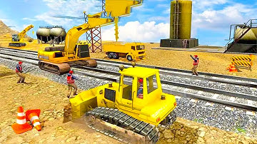 Tunnel Railway Train Track Construction Simulator । Android Gameplay