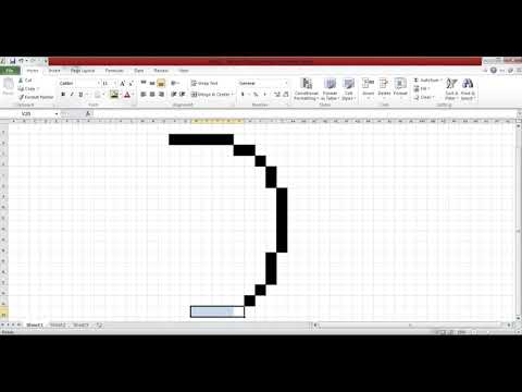 Deadpool Pixel Art (Microsoft Excel Edition)