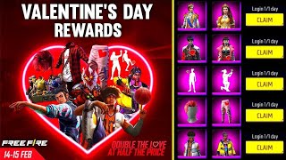 VALENTINE DAY FREE FIRE 2023 🔥 FREE REWADS VALENTINE DAY EVENT