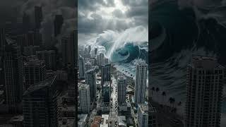 Mega Tsunami Destroying Modern City 🌊 | Cinematic Disaster VFX | Unreal Engine 5 | AI Short Film 4K