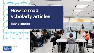 How to read scholarly articles