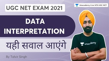 DATA INTERPRETATION ALL TYPES !! Sure Shot Questions | BY TALVIR SINGH | NTA UGC NET Paper 1 2021