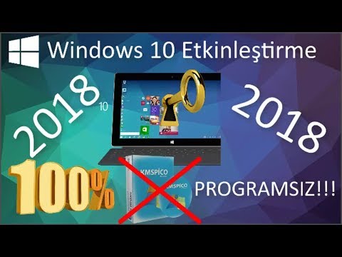 2 Dakikada Windows 10 Etkinleştirme 2018 (PROGRAMSIZ)