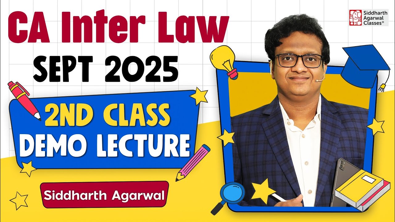CA Inter Law 2nd Class | September 2025 | Demo Class | Live Batch | CA ...