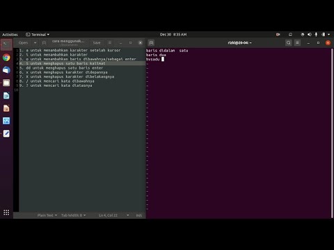 Video: Apakah kegunaan VI dalam Linux?