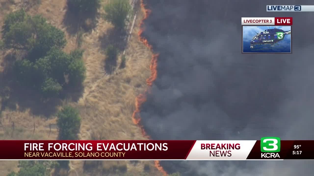 Grass fire prompts evacuation order in Solano County