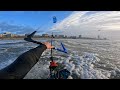 This is what a dutch kitesurf session looks like  zandvoort delivering 35 knots
