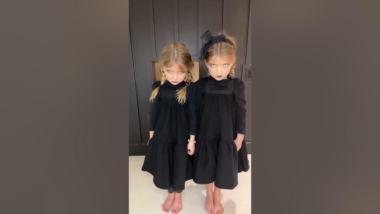 Scary twins! Wednesday dance!  #shorts