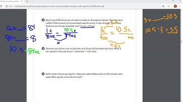 6th: Using Unit Rate to Convert Measurements Pt. 2