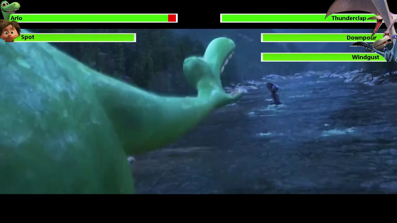 The Good Dinosaur Final Battle with healthbars