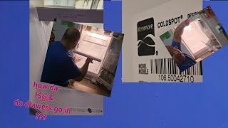 How to put drawers back in Kenmore Coldspot Refrigerator Model 106 .50 2017--[no screwdriver needed]