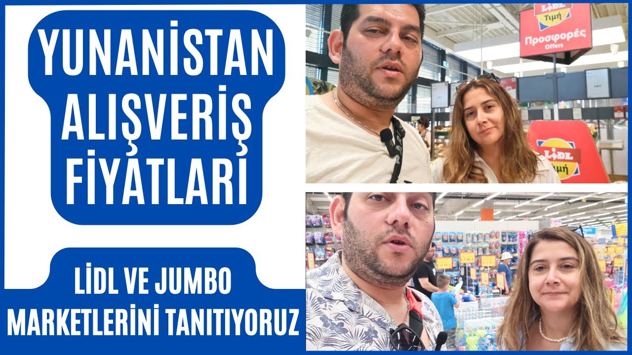 Midilli Yunanistan Market Fiyatları | Lidl Market ve Jumbo AVM'yi Gezdik | Türkiye'den Daha Ucuza Al
