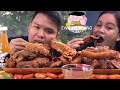 OUTDOOR COOKING | CRISPY PORK BELLY CHICHARON Mukbang | Filipino Food Mukbang | Mukbang Philippines