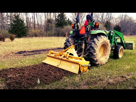 Tilling a New Garden - King Kutter II Tiller - YouTube