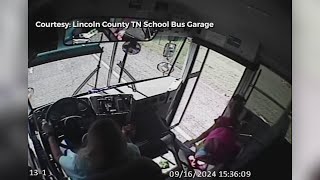Van blows by stopped school bus in Lincoln County