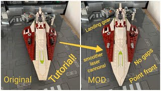 LEGO 75333 MOD's! Obi-Wan Kenobi Jedi Starfighter modifications MOC With tutorial!