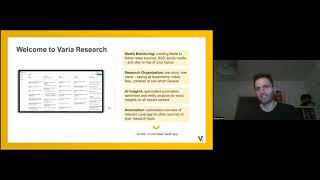 Varia Research - extended demo with Jeremy Caplan from WonderTools & CUNY
