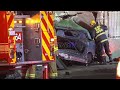 Three Injured After Vehicle Crashes Into South LA Building