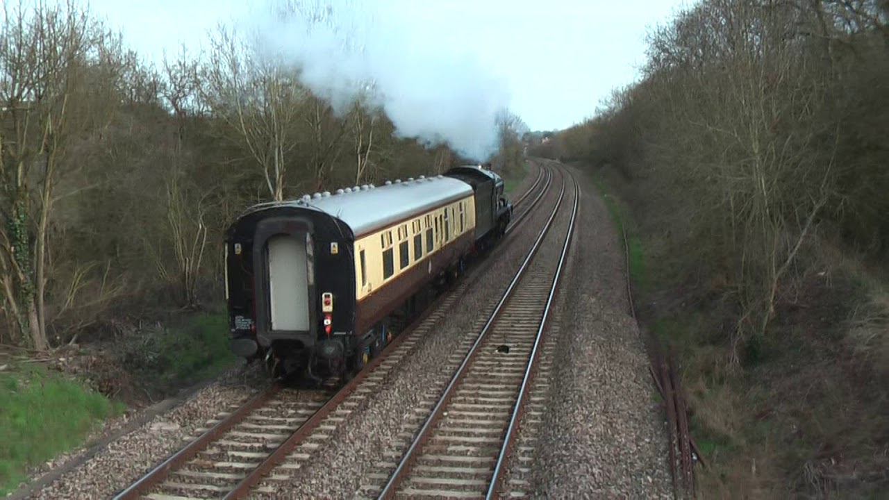 GWR 4073 Class no: 5029 Nunney Castle @ Keynsham {2010}. - YouTube