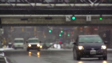Full HD Bokeh Winter Traffic Video Background   Footage   Short Clip Copyright Free   No Copyright
