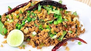 Download Lagu Thai Food - Northern Thai Style Spicy Minced Pork Salad (Laab Nuer) MP3