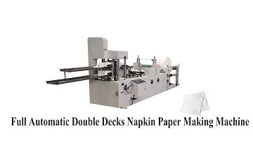 Fully Automatic Two Color Printing Folding Napkin Paper Machine