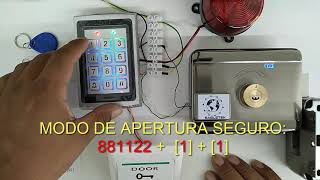 tutorial teclado RFID 1000 usuarios acceso inteligente