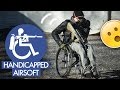 Handicapped in WHEELCHAIR plays AIRSOFT