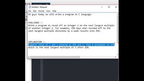 C program to round off an integer i to the next largest integer j.