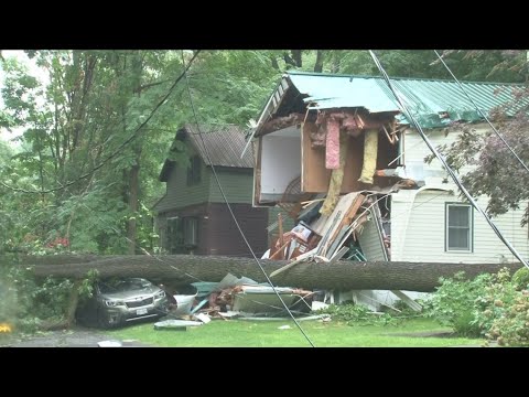 1 person dead, 1 injured after tree falls onto house - YouTube