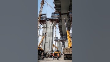 The pillars of the half-finished bridge collapsed.#shorts