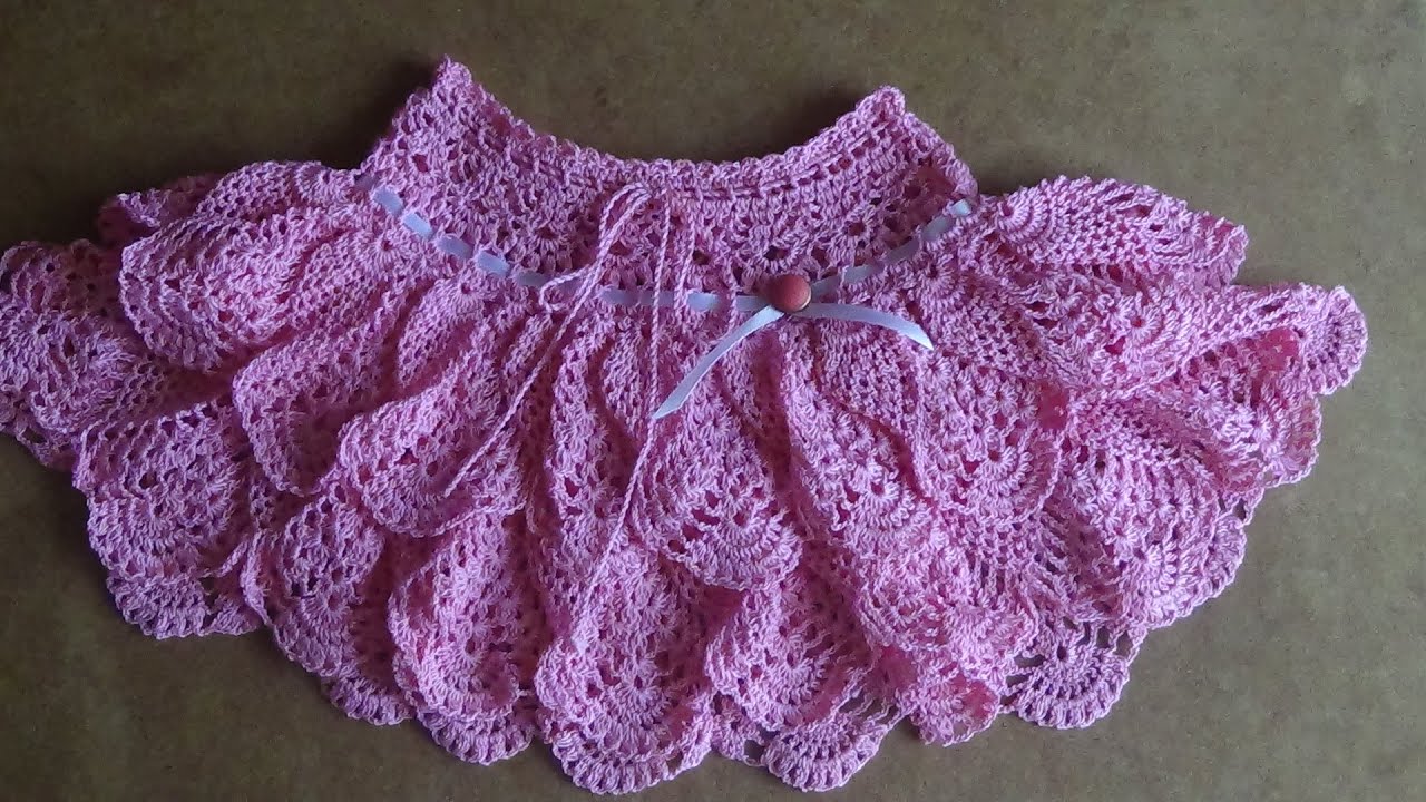 Юбочка крючком для девочки. Часть 2 . Skirt crochet for girl