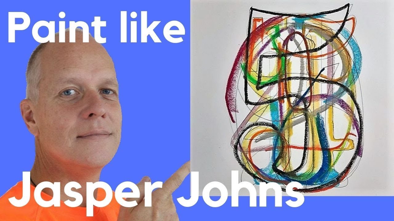 Paint like Jasper Johns numbers in color – Template painting - YouTube