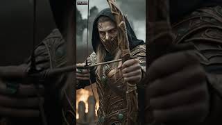 The Masked Elven Archer: Ancient Warrior Amidst War Ruins (Epic Fantasy RPG) 🏹🔥