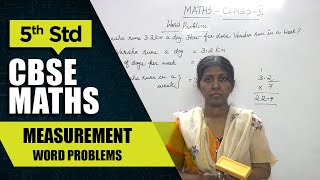 5th Std CBSE Maths Syllabus | Measurement - Word Problems | CBSE Maths Part-88