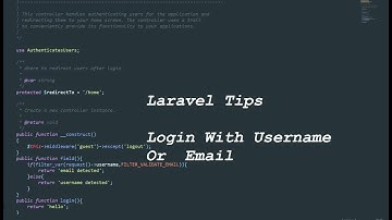Laravel 5 Tips In Arabic  : #2 Login With Username Or Email Address