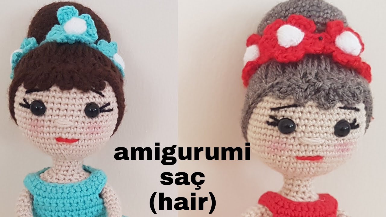 #easy dool#HAİR amigurumi kolay topuzlu saç peruk yapımı