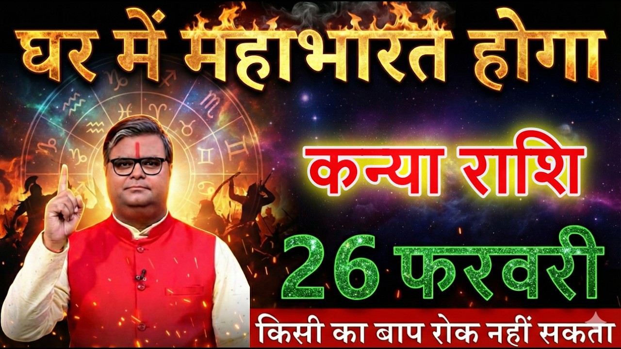 कन्या राशि वालों 26 फरवरी 2026 घर में महाभारत होगा किसी का बाप रोक नहीं सकता@kanyabharti