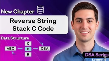 🔥 C Program: Reverse String Using Stack (Data Structures) - Easiest Push/Pop Implementation